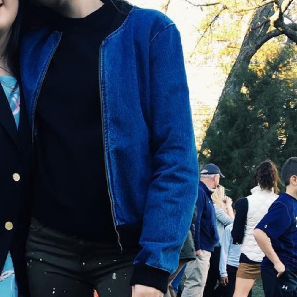 American Apparel Denim Bomber Jacket